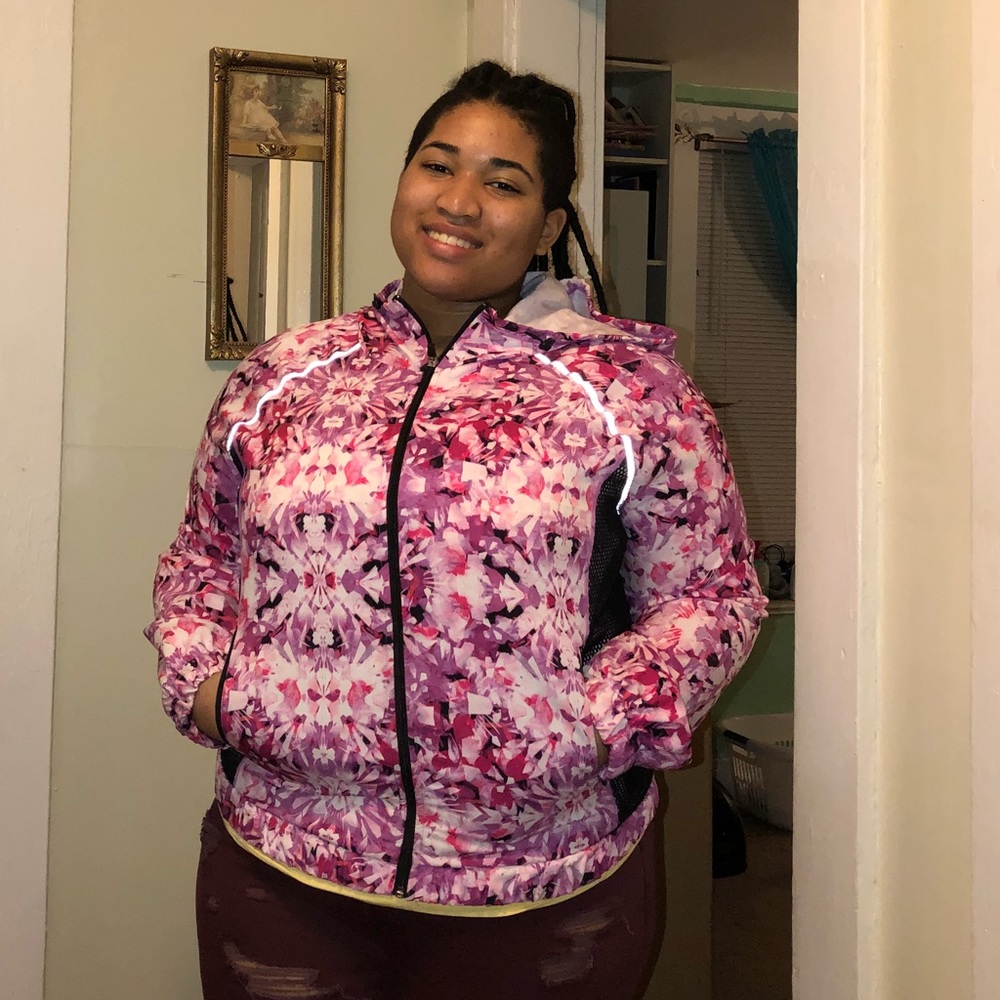 Multi-colored windbreaker
